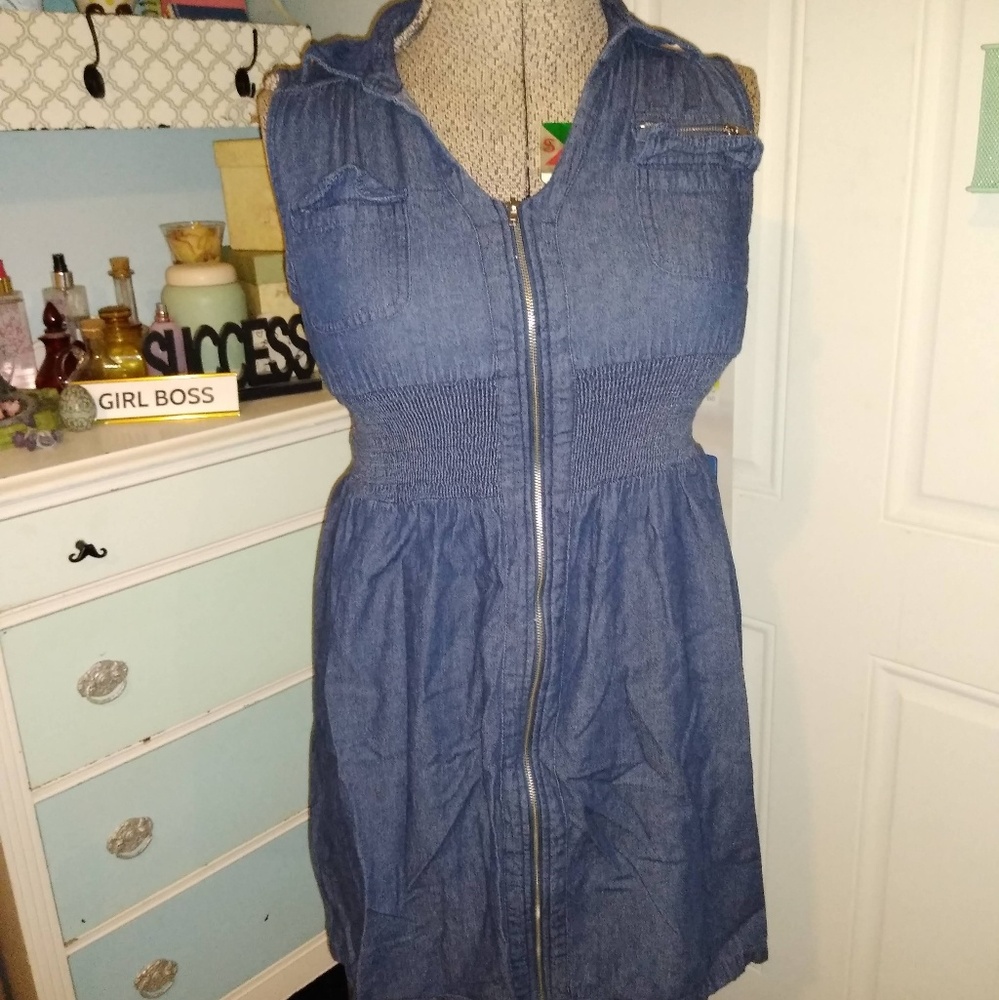 J.Gee, PXL, jean zipper dress.